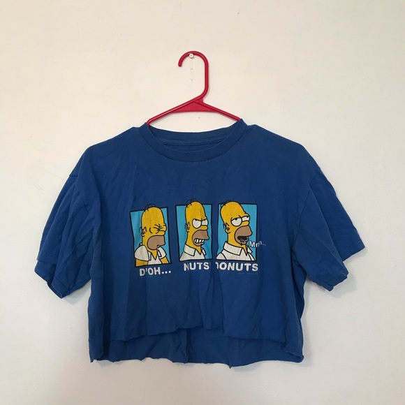 Tops - LAST CHANCE 90s Vintage Homer Simpson Crop Top